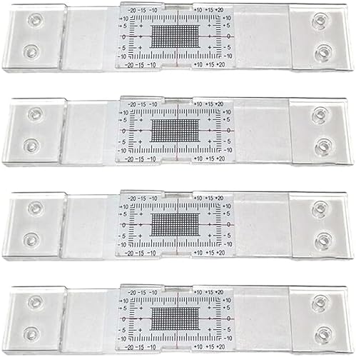 Rissmonitor-Set | Acryl Risse Überwachung Datensatz | Riss Messgerät Überwachung Messgerät | Präzises Lückenlineal zur Erkennung von Wandverformungen und Rissen (4 Stück)