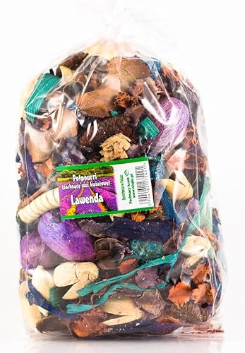 Potpourri Lavendel Duftende Getrocknete Blumen | Großes Paket 1100 ml ≈ 150-190 g | Florale Wohnungsdekoration | Trockene Blumen für Vase, Wohnzimmer, Schlafzimmer, Badezimmer | Subtiler Lavendelduft
