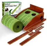 Crestgolf 2,9 x 0,45 m Putting-Matte mit verdickter Rückbahn und automatischer Funktion. Indoor- und Outdoor-Übung für Anfänger und Amateure