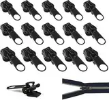 24 Stück Reissverschluss Zipper, 3 Größen Reißverschluss Reparatur Set Fix Reissverschluss Zipper, Reisverschluss Fix Kit Reißverschluss Ersatz Zipper für Jacken, Koffer, Ruckäcke(Schwarz)