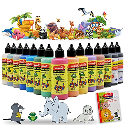 malmit Window Color Animals Set 15 Fenstermalfarben Fensterfarben Malfarben Fensterbild