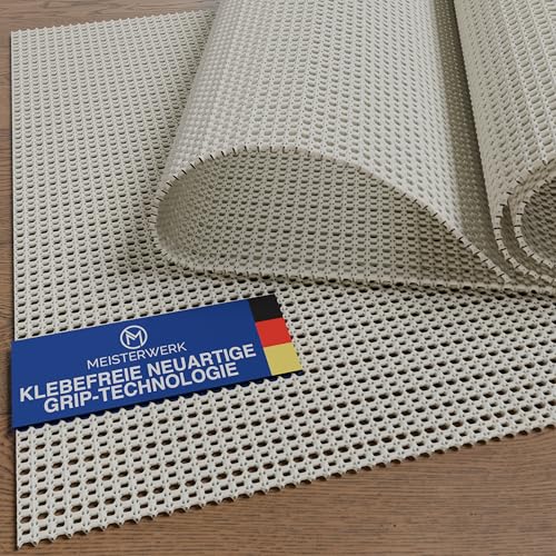 MEISTERWERK rutschfeste Teppichunterlage – Anti-Rutsch-Matte für Teppiche & Läufer | zuschneidbar, universell einsetzbar für alle Böden | 50x80 cm