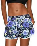 For G and PL Damen Lässig Tankini Kausaler mit Kordelzug Blumen Tankini Tropen S…