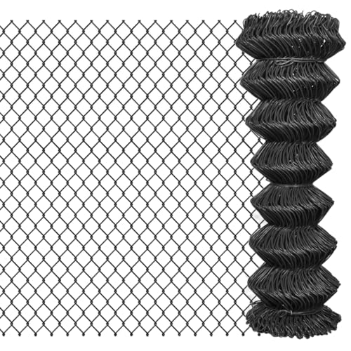 vidaXL Maschendrahtzaun Maschendraht Gartenzaun Drahtzaun 15 x 1,25 m Stahl Grau