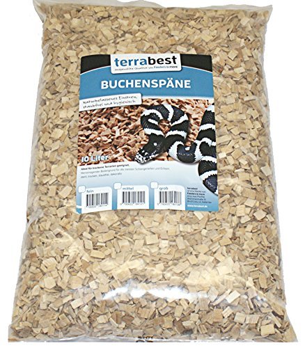 Buchenspäne mittel 2-6 mm 20 Liter Buchenhack Bodengrund Einstreu Terrarium