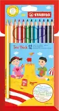 STABILO - Dreikant-Buntstift - Trio dick - 12er Pack - mit 12 verschiedenen Farben