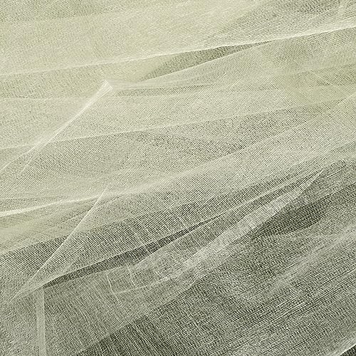 Breite Tüll Stoff Rolle 48cm Breit x 10m Lang,Tüllstoff Weiss Polyester,Tüll für Geburtstag,Party Tüll, Geschenk Tüll, Hochzeit, Tutu Rock, Deko, Nähen, Bastel Tüll