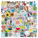 100 Stück Sticker Aesthetic，Vinyl Sticker丨Vsco Sticker Laptop Sticker Aufkleber Set für Wasserflaschen，Skateboard，Handy usw
