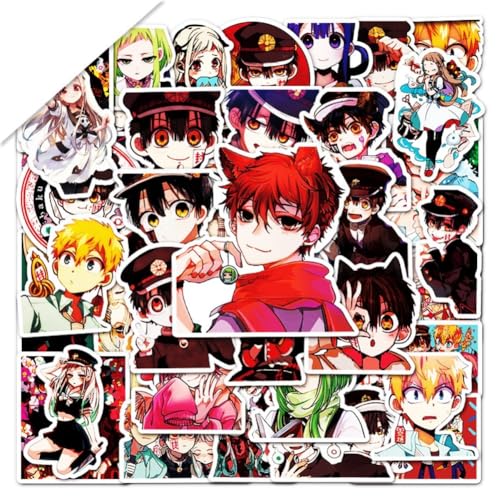 Hanako Kun Aufkleber 50Pcs Graffiti Abziehbild Yashiro Nene Figur Notizbuch DIY Aufkleber Hanako Kun Aufkleber Für Tablets Tasse Skateboard Fahrrad Helm Wasserdicht Dekorative Aufkleber