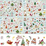 Weihnachtssticker Set, 284 Weihnachten Aufkleber Selbstklebend für Karte Machen, Stickers Weihnachten für Scrapbooking Tagebuch Fotoalben Geschenke Briefe, Weihnachtsaufkleber Weihnachtsdekoration