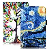 YOMFUN Van Gogh Server Buch Organizer für Kellnerin, 2 Stück, blau, Kellnerbuch-Organizer, Brieftasche, Gäste-Scheckbücher, Halter, passend für Schürze 12,7 x 19,8 cm (Sternennacht, Liebesbaum)