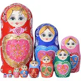 YAKELUS Matroschkas Stücken handgemacht Das Lindenholz Geschenk Spielzeug Matruschka Russian Nesting Dolls professione 002lle Matrjoschka-Marke (1051(10piece))