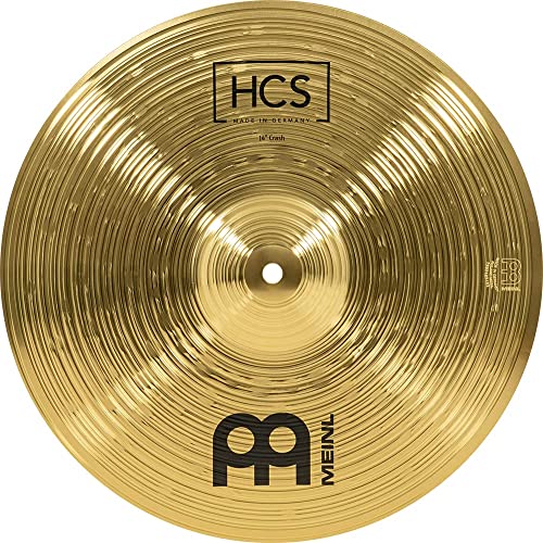 Meinl Cymbals HCS Crash — 14 Zoll (Video) Schlagzeug Becken (35,56cm) Messing – Traditionelles Finish (HCS14C)