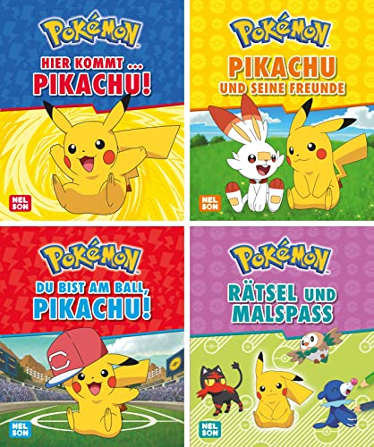 Nelson Mini-Bücher: Pokémon: 4er Pikachu 1-4: Ein großer Spaß im kleinen Format (Nelson Mini-Bücher: Ein großer Spaß im kleinen Format)