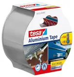 tesa Aluminium Klebeband/Selbstklebendes Aluminiumband für Reparaturen von metallischen Oberflächen / 10m x 50mm