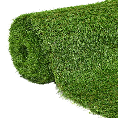 vidaXL Kunstrasen Rasenteppich Kunstrasenteppich Fertigrasen Teppich Garten Balkon Terrasse Kunstrasenmatte Rasen 1x10 m/40 mm Grün