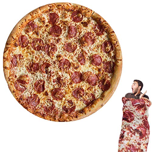 Wenosda 150cm Pizza Decke Burrito Tortilla Decken Runde Essen Decke Wickeln Strand Handtuch Teppich Teppich Picknick weich für Schlafzimmer Sofa Outdoor Vier Jahreszeiten (60in)