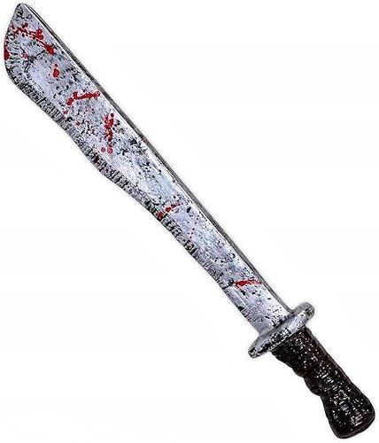 KarnevalsTeufel Klassische Halloween-Machete, ca. 47cm, blutverschmiert, gruselig, Horror, Halloween