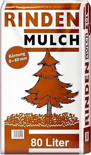 80 Liter Rindenmulch Garten-Mulch 0-40 mm Körnung Garten-Mulch Qualität aus Bayern! (Natur)