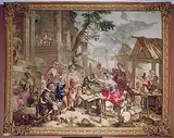 OuDeZjzhu Leinwand Poster Wandbilder Leinwand Kunst Poster Druck Leinwand Malerei Sancho Panza und der Nussverkäufer von Charles Natoire GemäLde Kunst Bilder für Wanddekoration 60x90cm