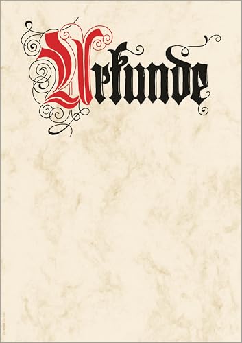 SIGEL DP548 Urkundenpapier, Blanko Urkunde Calligraphie 185 g, DIN A4, 12 Blatt, aus nachhaltigem Papier, für alle Drucker geeignet