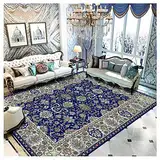 GUOCU Orientteppich Teppich Medaillon Muster Kurzflor Teppich Wohnzimmer Vintage Stil,Bunt15,60x90cm