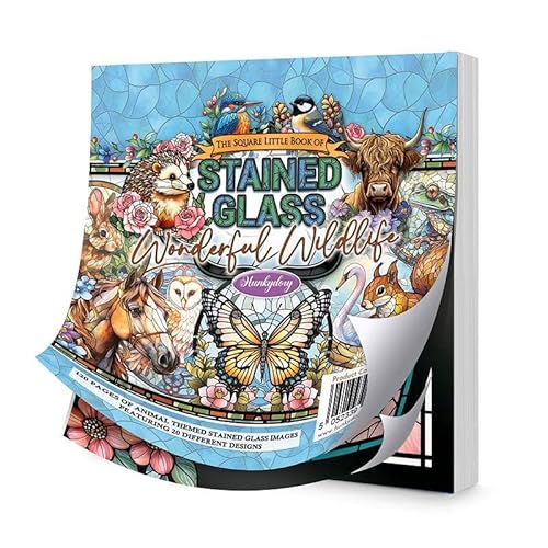 susiebsupplies Hunkydory – Das quadratische kleine Buch der Buntglasmalerei, wunderbare Tierwelt