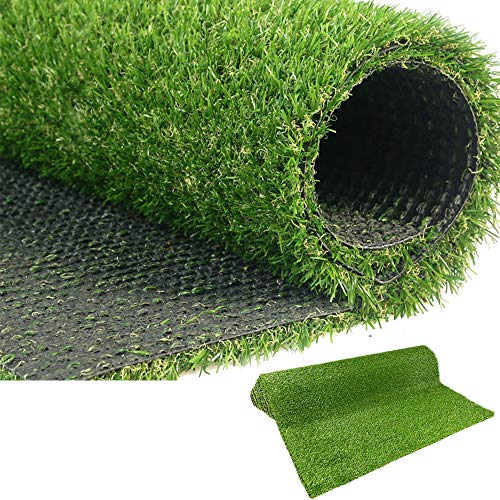 LITA Hochwertiger Kunstrasen, 20 mm Florhöhe, hochdichter Kunstrasen, natürlich und realistisch aussehender Rasen, für Garten, Haustier, Hund, Rasen, 1 m x 4 m