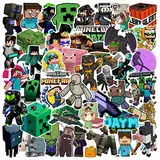 100 Stück Minecraft Aufkleber Kinder, Wasserfeste Stickers für Laptops Tablets Wasserflaschen Tassen Skateboards Gitarren Handys Kühlschränken Fahrrädern, Minecraft Deko Geburtstagsdeko Mitgebsel