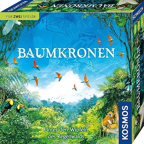KOSMOS 682194 Baumkronen, Unter den Wipfeln des Regenwalds, Spiel für Zwei Personen, Gesellschaftsspiel, Brettspiel ab 10 Jahre zu Regenwald, Bäume, Pflanzen und Tiere