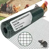 STREND PRO Maschendrahtzaun | Geschweißt - PVC | 1m x 5m | 1,2 mm, 12,7x12,7mm | Kaninchendraht, Hasendraht, Volierendraht für Garten & Tierhaltung | Hasengitter, Hühnerzaun, Zaun