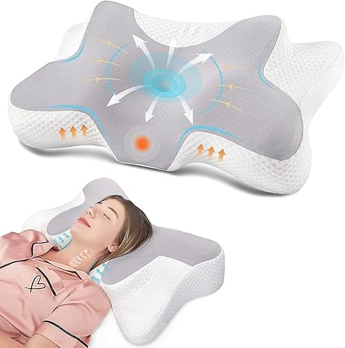 DONAMA Nackenkissen Kopfkissen Memory Foam Kissen,Schlafkissen Seitenschläferkissen für Seiten Rücken & Bauchschläfer