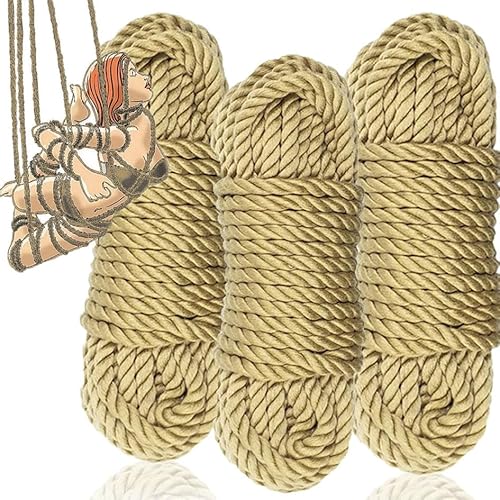 10M Japanische Shibari Seil BDSM Bondage Soft Hanf Zurückhaltung Erwachsene Sexspielzeug Bondage Seil (10M*3)