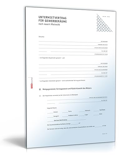 Untermietvertrag Gewerberäume (PDF) [Download]