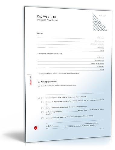 Kaufvertrag - Vertrag zwischen Privatleuten (PDF) [Download]