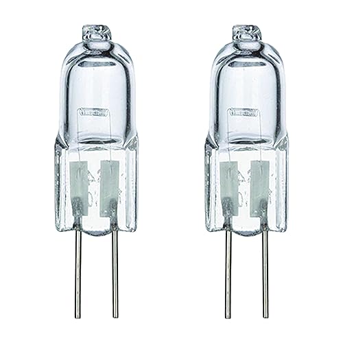 Stronrive G4 12V 20W Halogen Glühbirne,2er Pack G4 Halogen 20W Ersatzlampe für Haushaltsgeräte, Lange Lebensdauer Halogenlampen G4 20 Watt für Unterschrank-Puckleuchte, Kronleuchter Halogenlampen