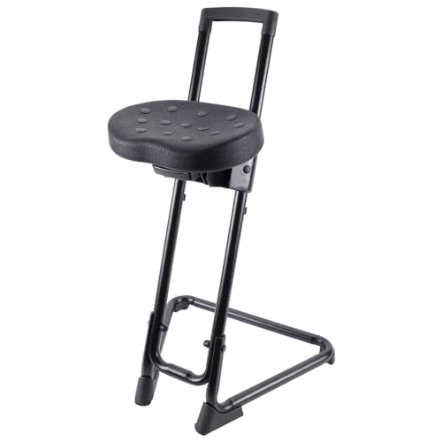 WETEC Stehhilfe, ESD (Standsitz 1700.PU Stuhl Stehstuhl Stehsitz Hochstuhl Barstuhl) typischer Ableitwiderstand: Rgp=10^5 Ohm/Sitzhöhe: 630-885 mm